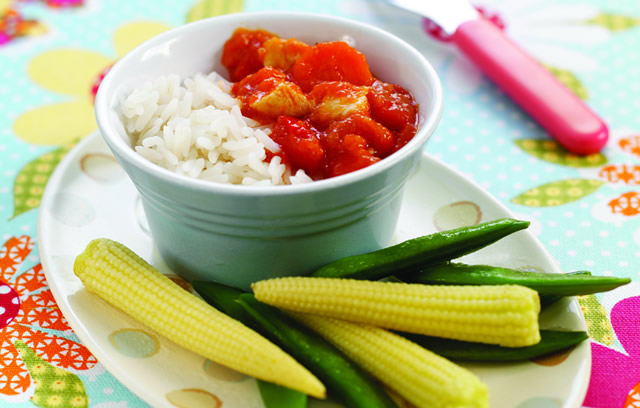 Sweet and Sour Chicken with Rice 