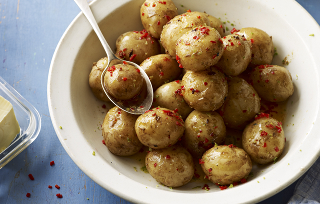 Hot Jersey Royals with Chilli and Lime