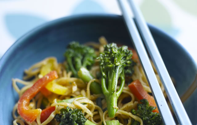 Vegetarian Tenderstem Broccoli and Peanut Noodles