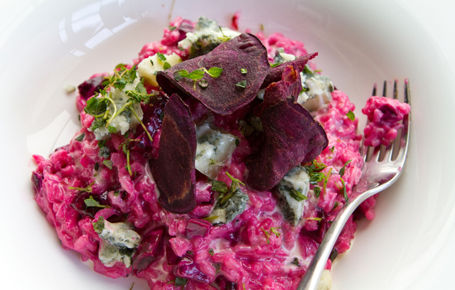 Beetroot and Blue Cheese Risotto