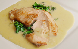 Salmon with Spinach and Beurre Blanc