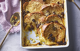 Eggnog Bread and Butter Pudding  