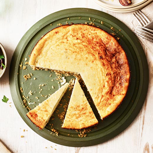 Goat’s Cheese and Ricotta Cheesecake with Lemon and Thyme