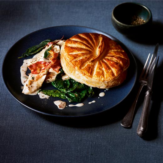 Deconstructed Chicken, Porcini and Pancetta Pie