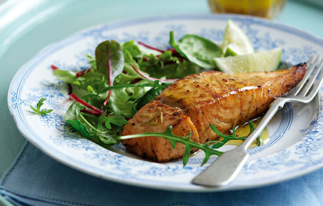 Grilled Honeyed Lime Salmon 