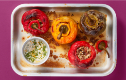 Peppers Stuffed With Spiced Rice and Lamb