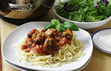 Meatballs in a spicy tomato sauce