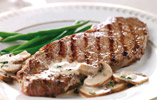 Sirloin Steaks with a Whisky and Mushroom Sauce