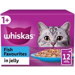 Whiskas 1+ Adult Wet Cat Food Pouches Fish Favourites in Jelly