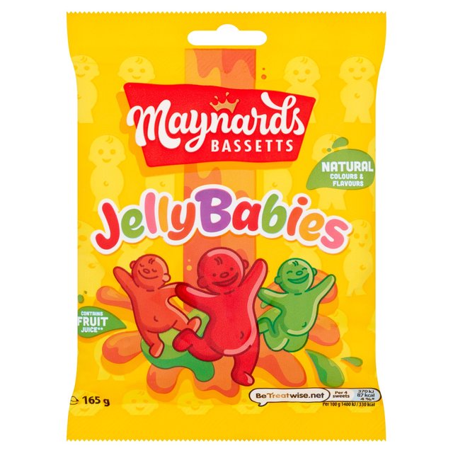 Maynards Bassetts Jelly Babies Sweets Bag, 165g
