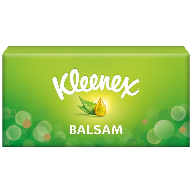 Kleenex Balsam Facial Tissues, Single Box, 64 Per Pack