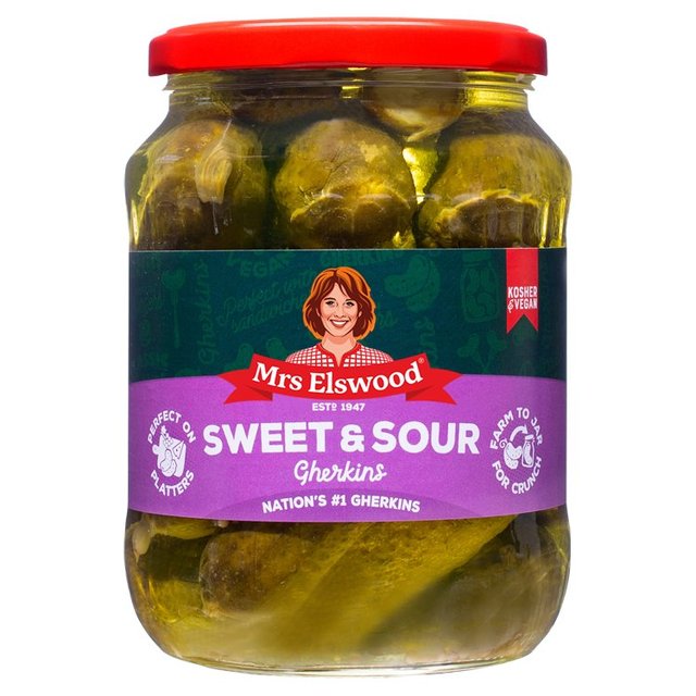 Mrs Elswood Sweet & Sour Cucumbers, 670g