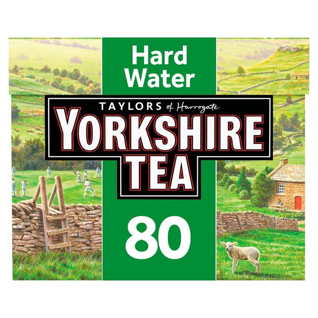 Yorkshire Tea Yorkshire Hard Water Teabags, 80 Per Pack
