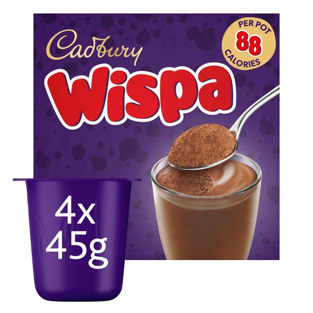 Cadbury Wispa Milk Chocolate Mousse Dessert, 4 x 45g