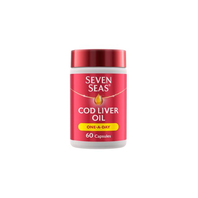Seven Seas Cod Liver Oil One A Day Omega-3 Fish Oil & Vitamin D Caps, 60 per Pack
