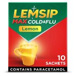 Lemsip Max Cold & Flu Lemon Sachets Paracetamol