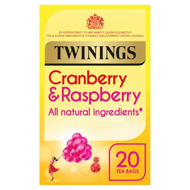 Twinings Cranberry & Raspberry Tea, 20 Tea Bags, 20 Per Pack