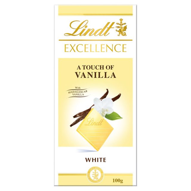 Lindt Excellence Natural Vanilla White Chocolate Bar, 100g