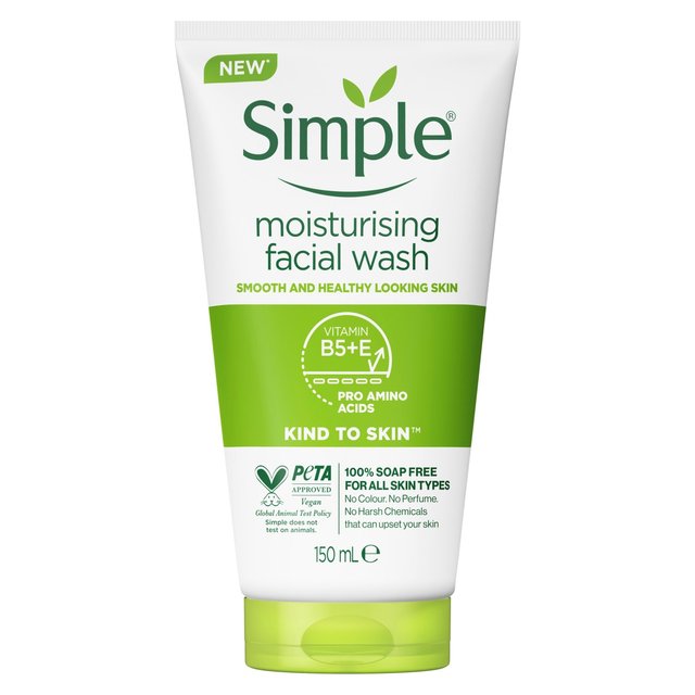 Simple Kind to Skin Moisturising Facial Wash Gel, 150ml
