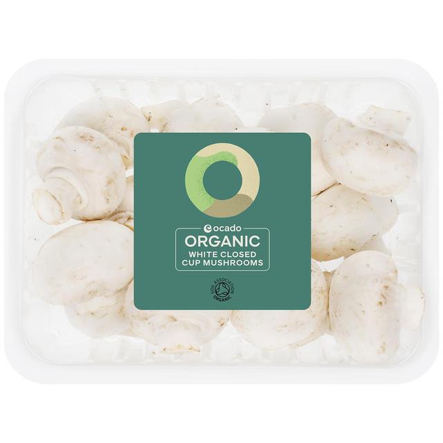 Ocado Organic White Closed Cup Mushrooms, 290g