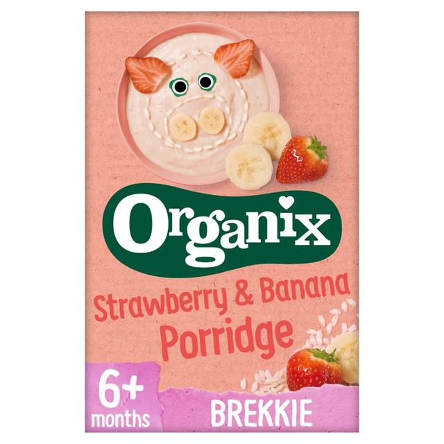 Organix Strawberry & Banana Organic Baby Porridge, 6 Mths+, 120g