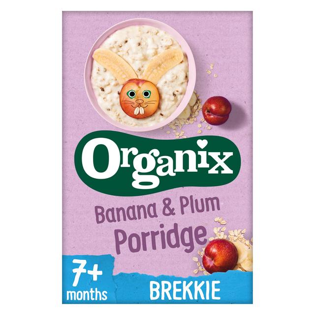 Organix Banana & Plum Organic Baby Porridge, 7 Mths+, 200g