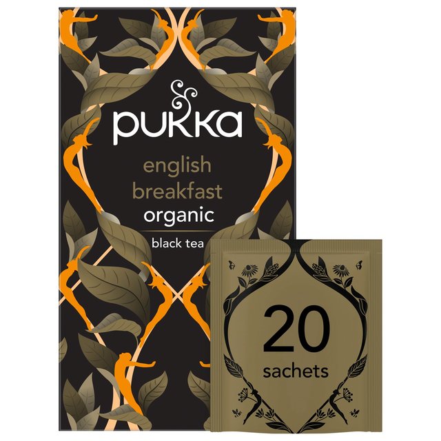 Pukka Tea Organic Elegant English Breakfast Tea Bags, 20 Per Pack