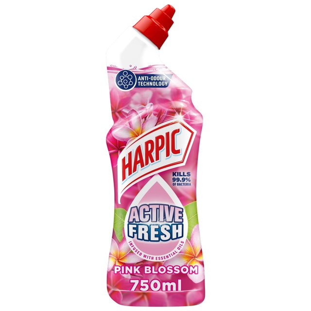 Harpic Active Fresh Pink Blossom Toilet Cleaner Gel, 750ml