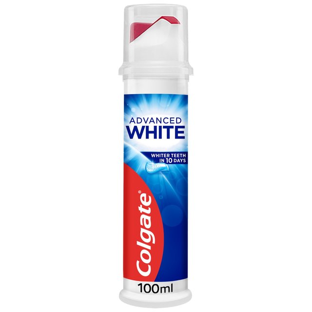 Colgate Advanced White Whitening Toothpaste Pump, 100ml