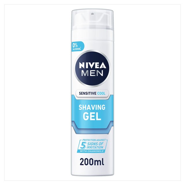 Nivea Men Sensitive Cooling Shaving Gel With 0 % Alcohol, 200ml
