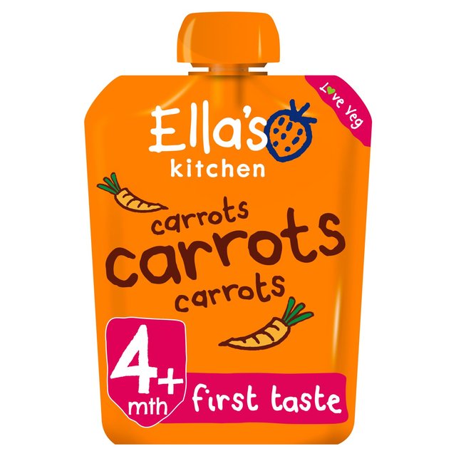 Ella’s Kitchen Carrots First Tastes Baby Food Pouch 4+ Months, 70g