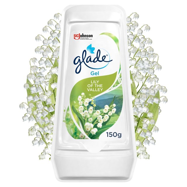 Glade Solid Bathroom Gel Lily of the Valley Air Freshener, 150g