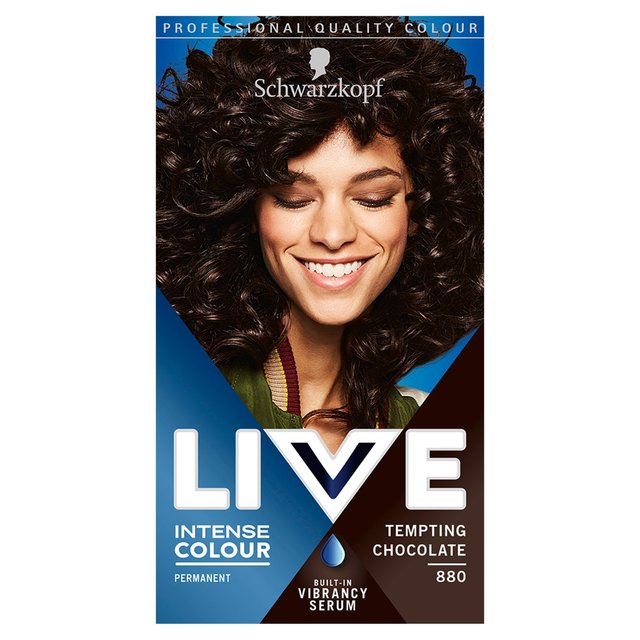 Schwarzkopf Live Intense Color 880 Tempting Chocolate Hair Dye, 142ml