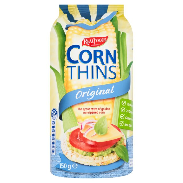 Real Foods Corn Thins, 150g