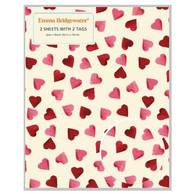 Emma Bridgewater Hearts Gift Wrap & Tags, 2 per Pack
