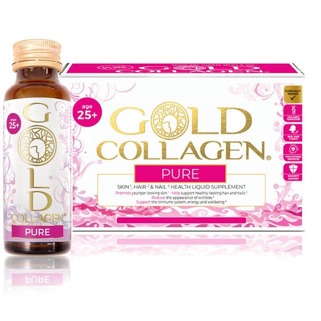 Gold Collagen Pure Skin, Hair & Nail Beauty Liquid Supplement 25Years+, 10 x 50ml