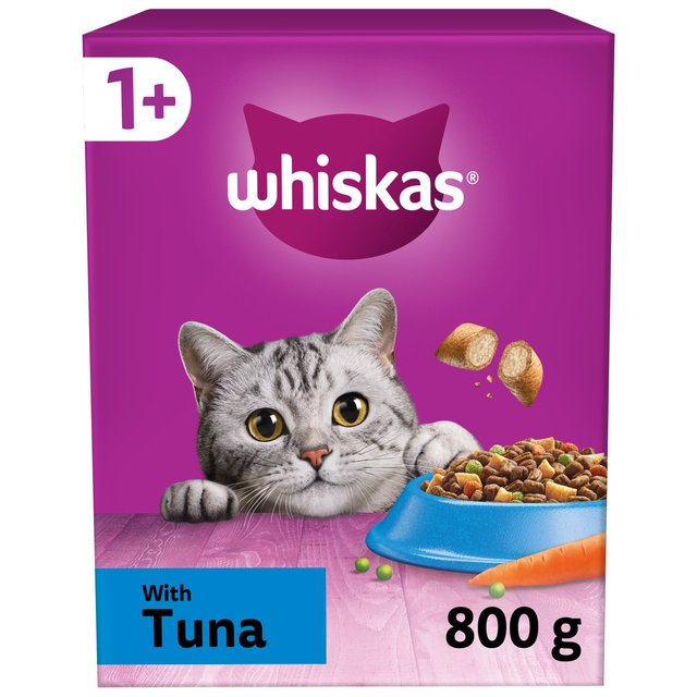 Whiskas 1+ Adult Dry Cat Food With Tuna, 800g