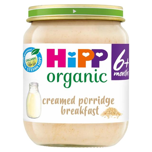 HiPP Organic Creamed Porridge Breakfast Baby Food Jar 6+ Months, 125g