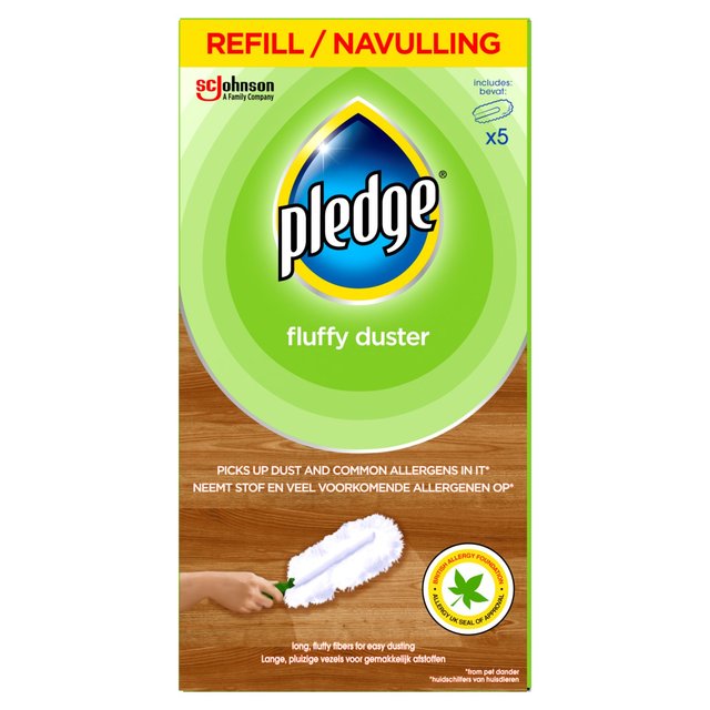 Pledge Dust It Fluffy Duster Refill, 5 Per Pack