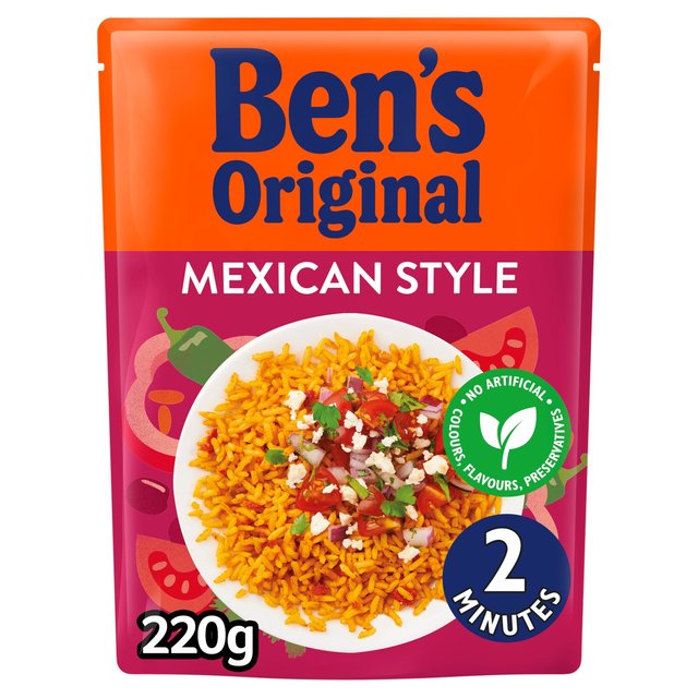 Bens Original Mexican Style Microwave Rice, 220g