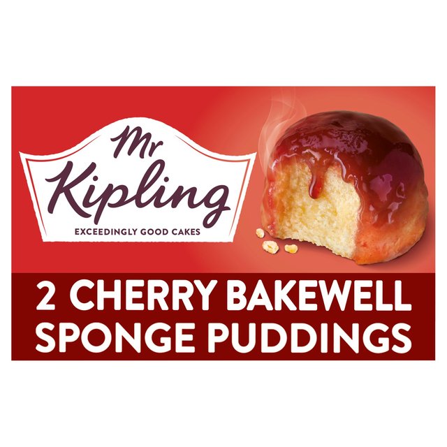 Mr Kipling Cherry Bakewell Sponge Puddings, 2 Per Pack