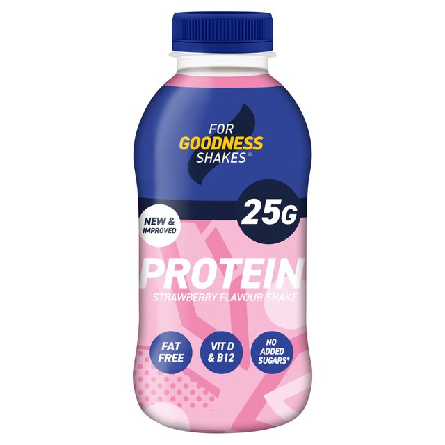 For Goodness Shakes Strawberry Protein Shake, 435ml
