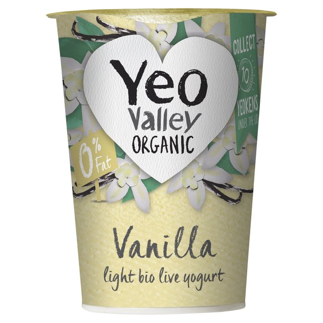 Yeo Valley Organic 0% Fat Vanilla Yoghurt, 450g