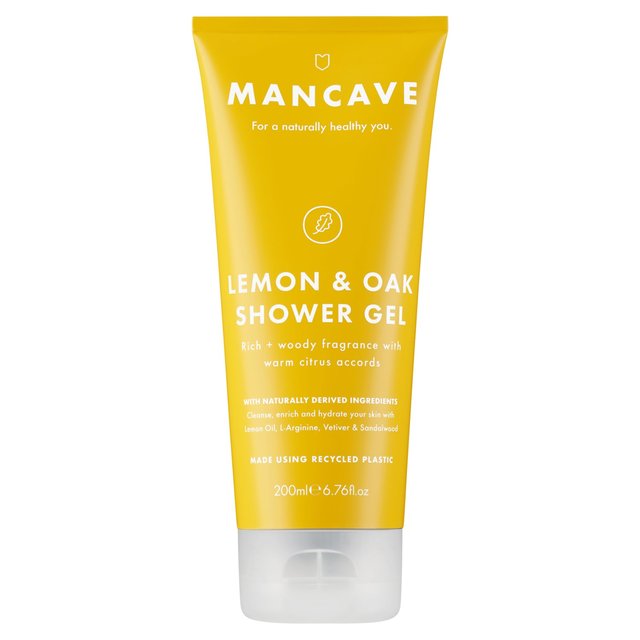 ManCave Lemon & Oak Shower Gel, 200ml
