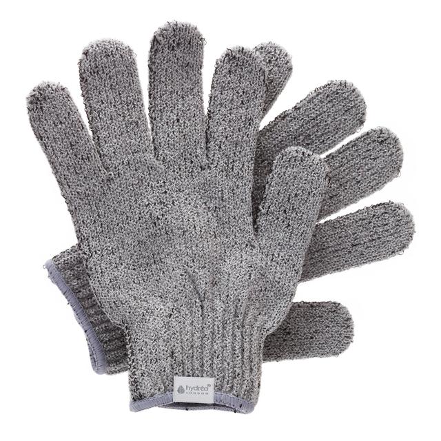 Hydréa London Bamboo Carbonised Exfoliating Shower Gloves, One Size