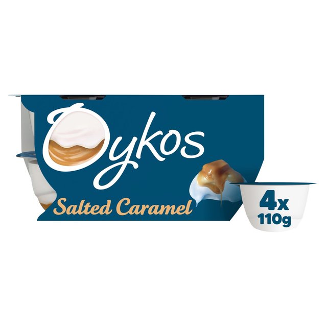 Oykos Salted Caramel Luxury Greek Style Yoghurt, 4 x 110g
