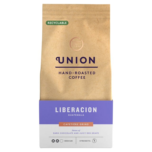 Union Hand Roasted Liberacian Guatemala Cafetiere Grind, 200g