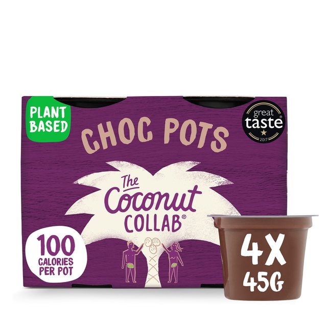 The Coconut Collaborative Dairy Free Milk Chocolate Ganache Pots, 4 x 45g