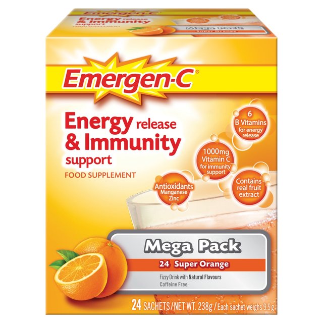 EMERGEN-C Multivitamin Energy & Immunity Vitamin C Sachets 24, 24 Per Pack