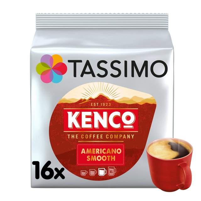 Tassimo Kenco Americano Smooth Coffee Pods, 16 Per Pack